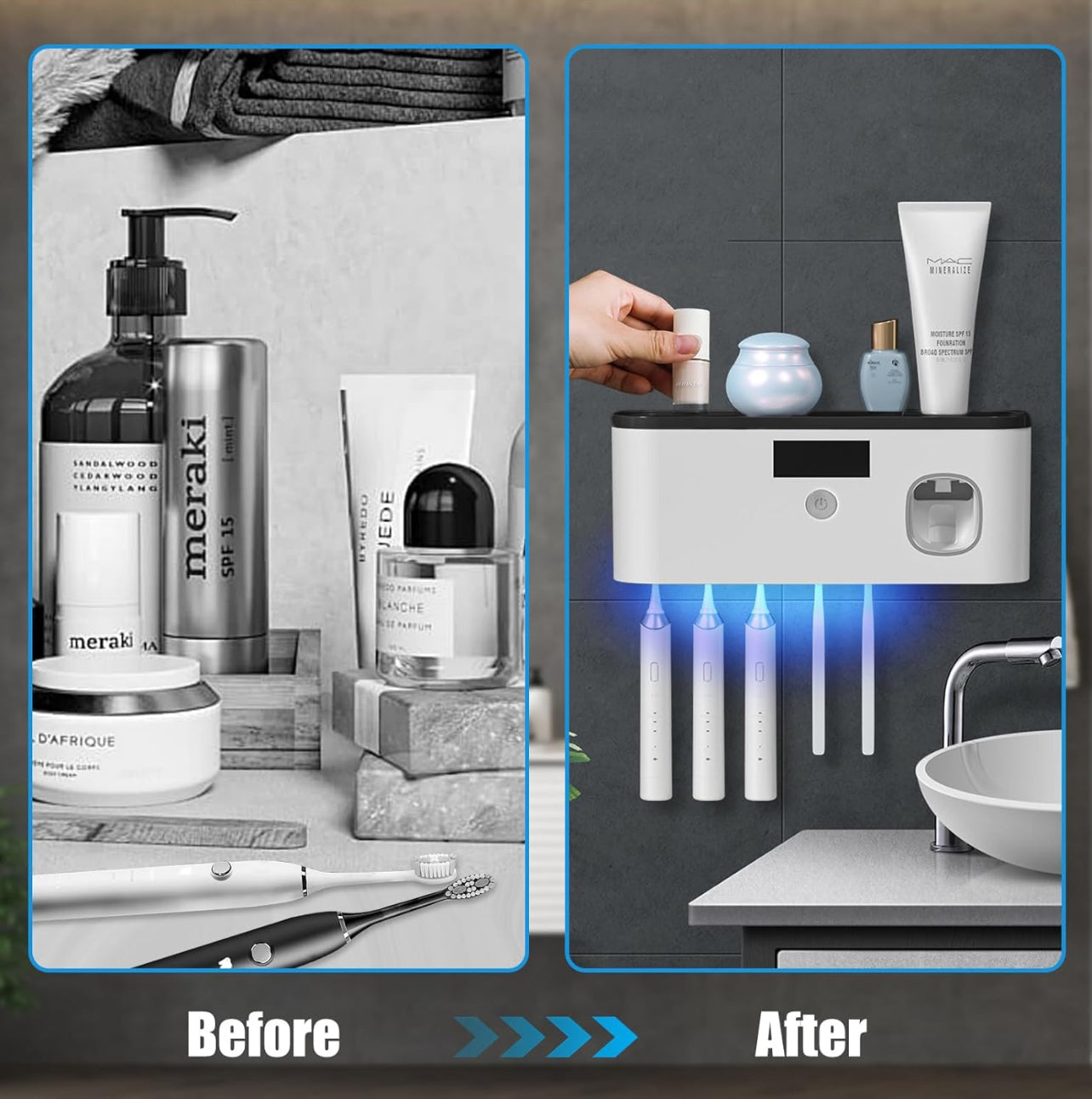 UV Toothbrush Holder and Dispenser