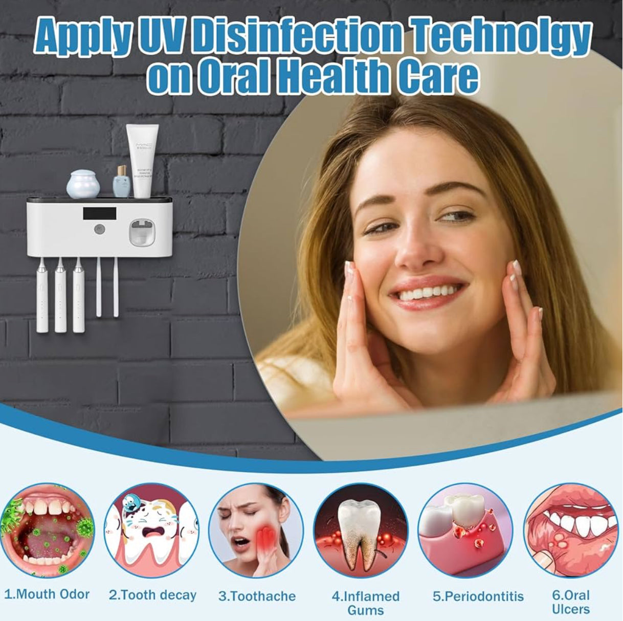 UV Toothbrush Holder  and Dispenser