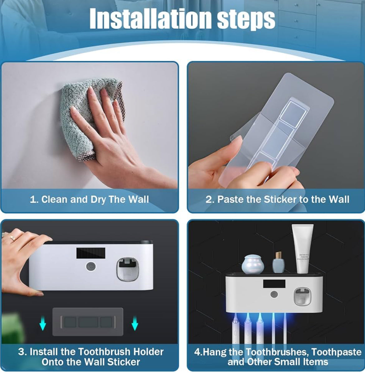 UV Toothbrush Holder  and Dispenser