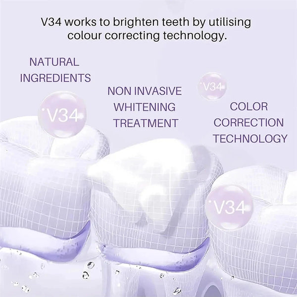V34 Purple Teeth Whitening Toothpaste