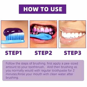 V34 Purple Teeth Whitening Toothpaste