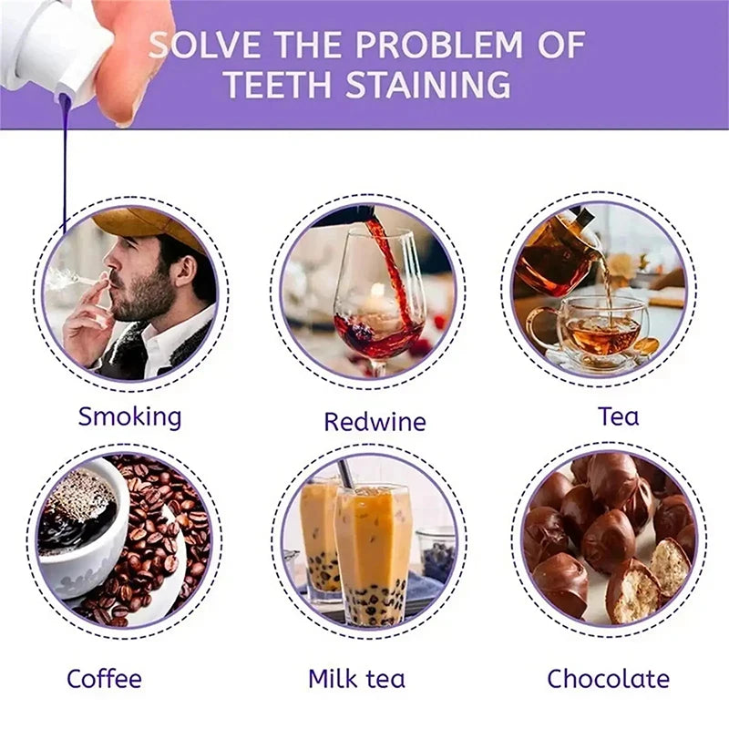 V34 Purple Teeth Whitening Toothpaste