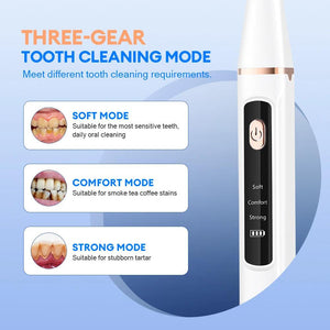 Ultrasonic plaque remover with advanced technology, providing an easy-to-use solution for professional-level teeth cleaning at home.