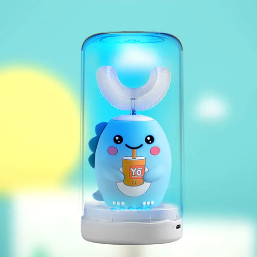 Prime Oral Care 2-6 years old aqua blue Kids 360° Sonic Toothbrush with UV Cup