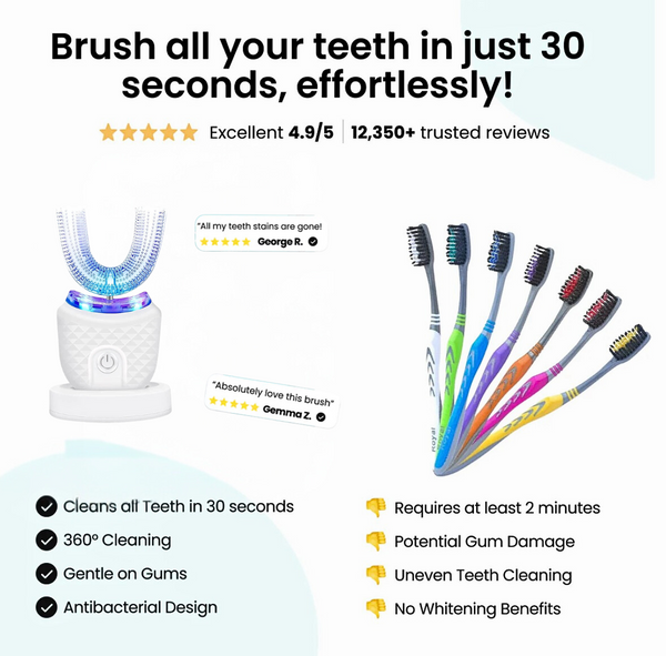 modern u shaped sonic toothbrush